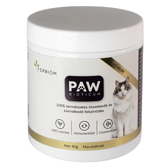 Pawbioticum - Fermentált, vitalizáló formula macskáknak 60 g - Adomány